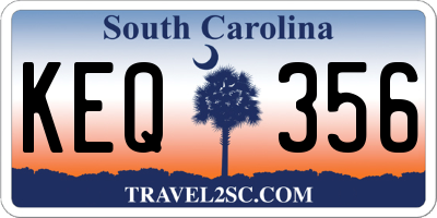 SC license plate KEQ356