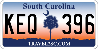 SC license plate KEQ396