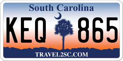 SC license plate KEQ865