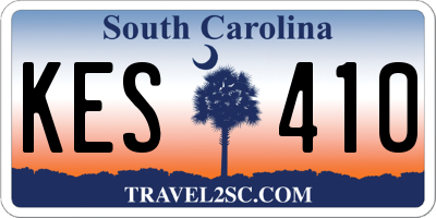 SC license plate KES410