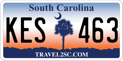 SC license plate KES463
