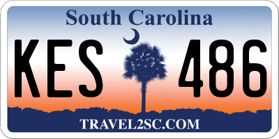 SC license plate KES486