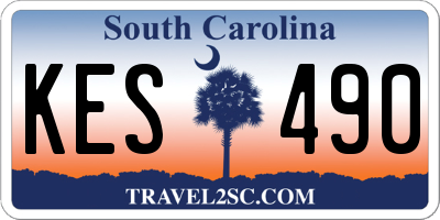 SC license plate KES490