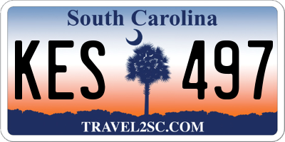 SC license plate KES497