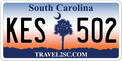 SC license plate KES502