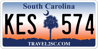 SC license plate KES574