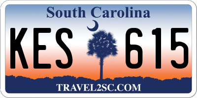 SC license plate KES615