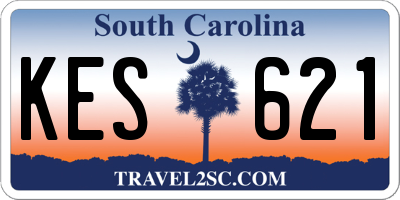 SC license plate KES621