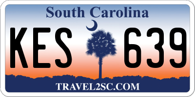 SC license plate KES639