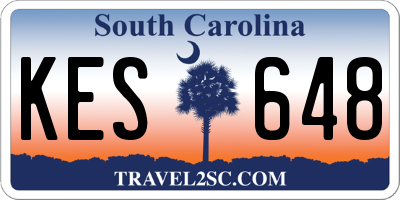 SC license plate KES648