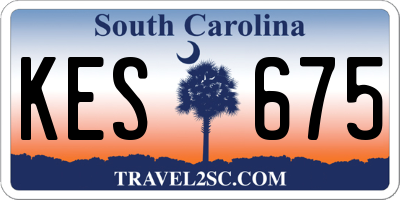 SC license plate KES675