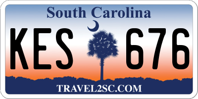 SC license plate KES676