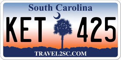 SC license plate KET425