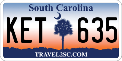 SC license plate KET635