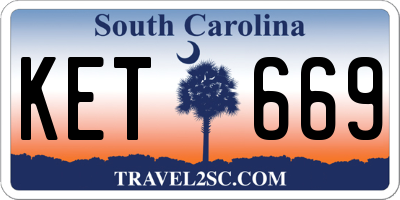 SC license plate KET669