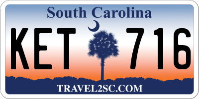 SC license plate KET716