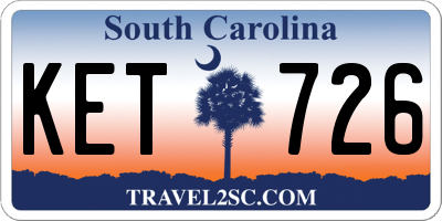 SC license plate KET726