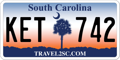 SC license plate KET742