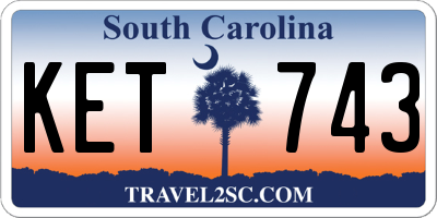 SC license plate KET743