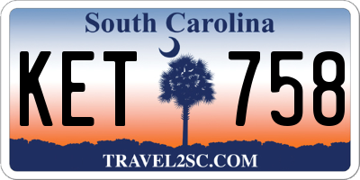 SC license plate KET758