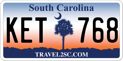 SC license plate KET768