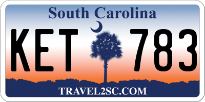 SC license plate KET783