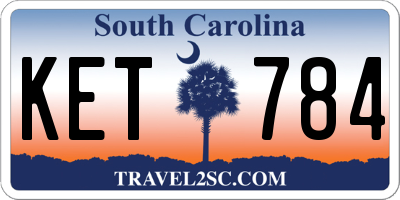 SC license plate KET784