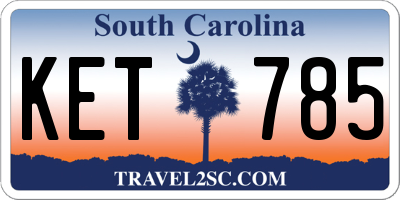 SC license plate KET785