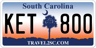 SC license plate KET800