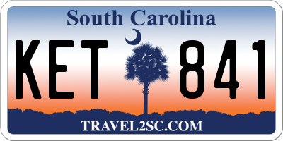 SC license plate KET841