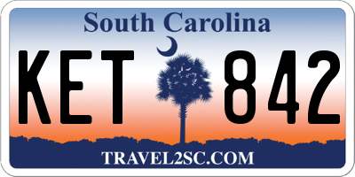 SC license plate KET842