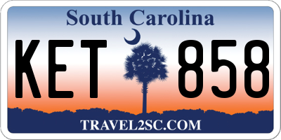 SC license plate KET858