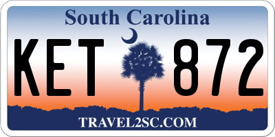 SC license plate KET872