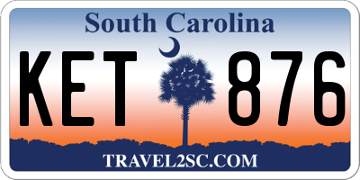SC license plate KET876