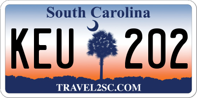 SC license plate KEU202