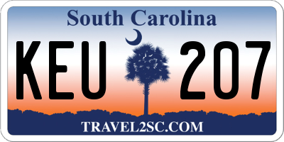 SC license plate KEU207