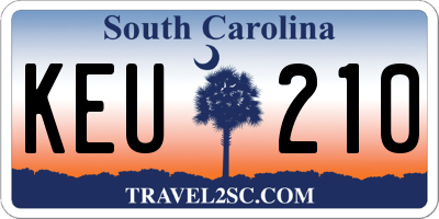 SC license plate KEU210