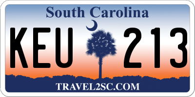 SC license plate KEU213