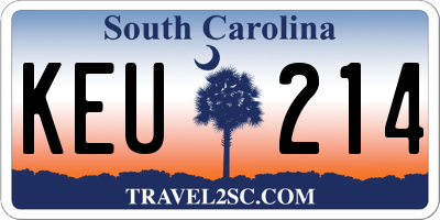 SC license plate KEU214