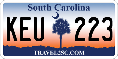 SC license plate KEU223