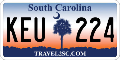 SC license plate KEU224