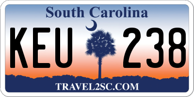 SC license plate KEU238