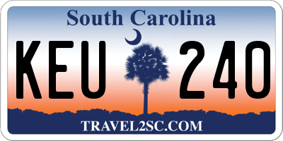 SC license plate KEU240