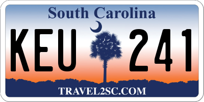 SC license plate KEU241