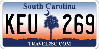 SC license plate KEU269