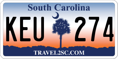 SC license plate KEU274