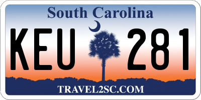 SC license plate KEU281
