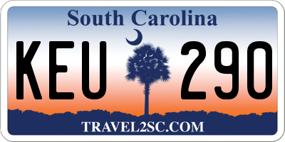 SC license plate KEU290