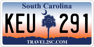 SC license plate KEU291