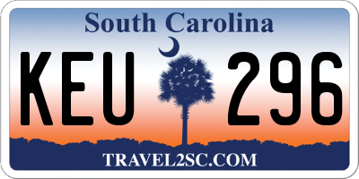 SC license plate KEU296